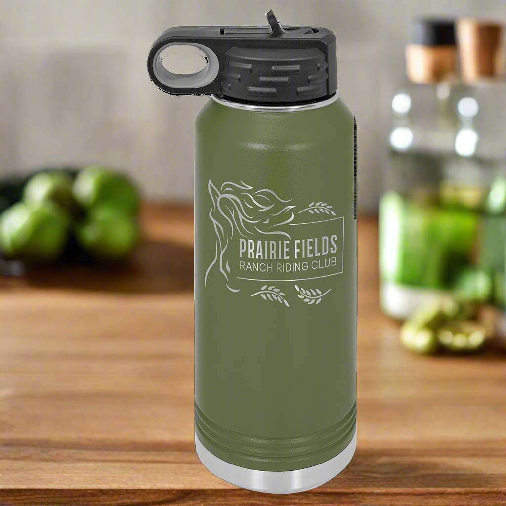 Customized - 32 oz. Black Water Bottle